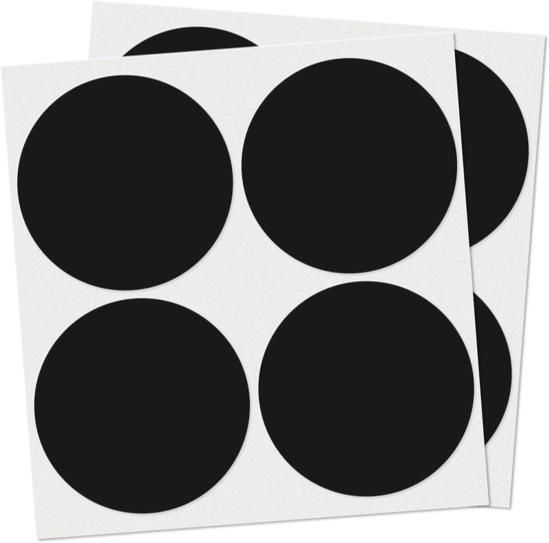 YIKIADA 40 PCS Dot Stickers 4" Round Labels Large Circle Color Coding Moving Decals Price Tags for Office Classroom Home Yard Sale Line up Black - Image 1